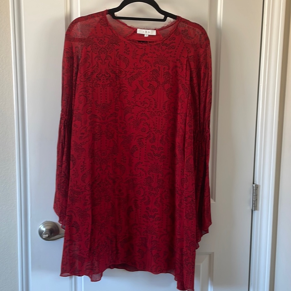 Red and Black Paisley Dress